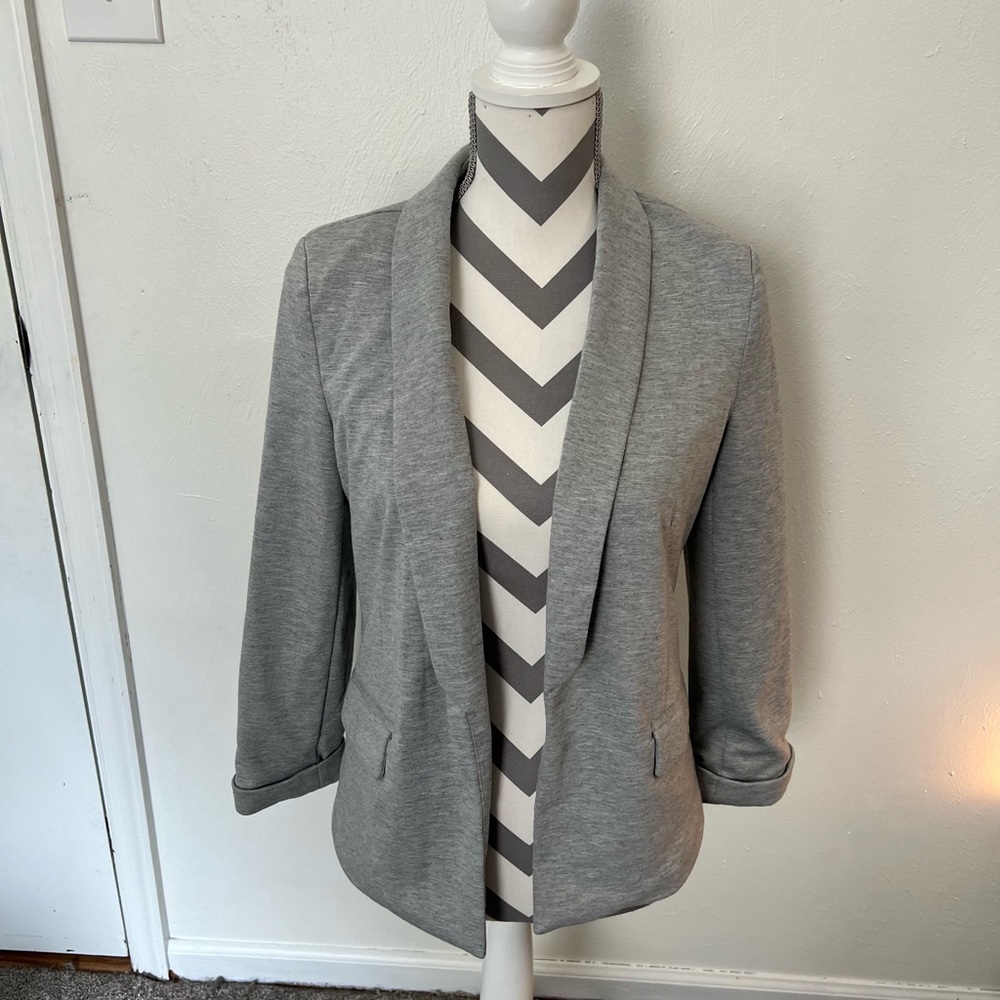 Jennyfer Women's Long Sleeve Gray Blazer Size M